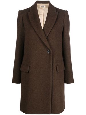 Zadig&Voltaire button-front midi coat - Brown