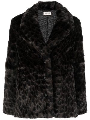 Zadig&Voltaire button-up faux-fur coat - Grey