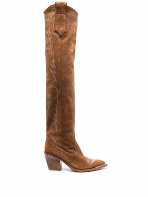 Zadig&Voltaire Cara high suede boots - Brown
