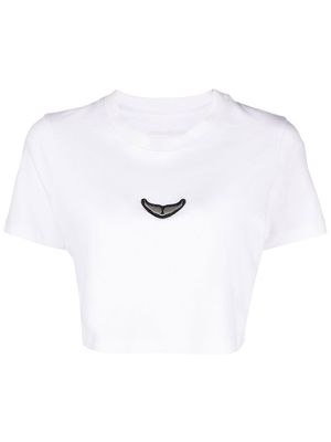 Zadig&Voltaire Carly wings-patch cropped T-shirt - White
