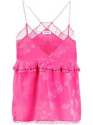 Zadig&Voltaire Charlie jacquard paisley vest - Pink