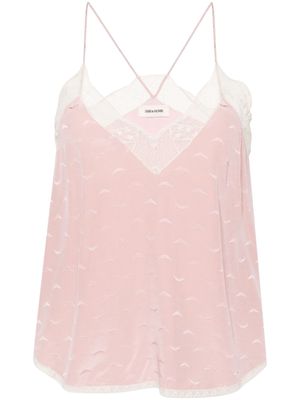 Zadig&Voltaire Christy logo-jacquard top - Pink