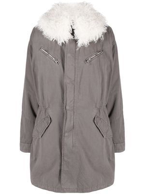 Zadig&Voltaire contrast-collar four-pocket jacket - Grey