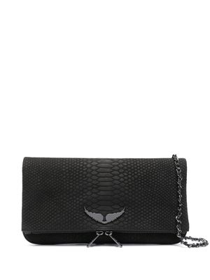 Zadig&Voltaire croc-embossed crossbody bag - Black