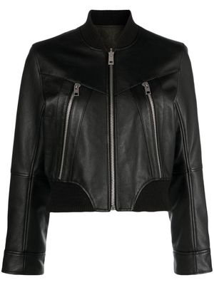 Zadig&Voltaire cropped leather jacket - NOIR