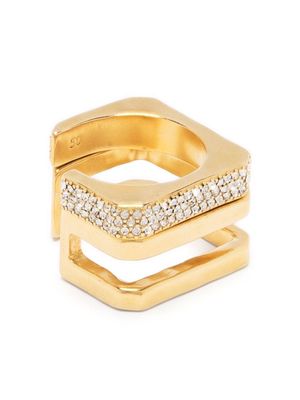 Zadig&Voltaire crystal-embellished Cecilia ring - Gold
