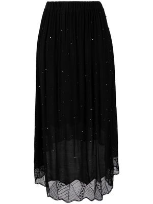 Zadig&Voltaire crystal-embellished midi skirt - Black