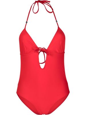 Zadig&Voltaire cut-out halterneck swimsuit - Red