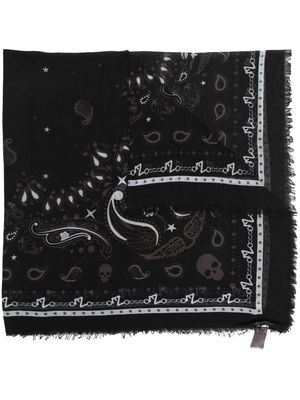 Zadig&Voltaire Delta bandana-print scarf - Black