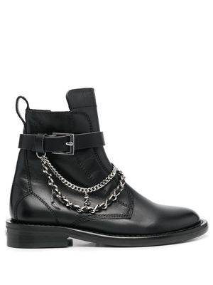 ZADIG&VOLTAIRE embellished leather ankle boots - Black