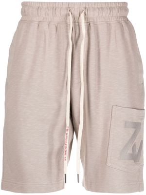 Zadig&Voltaire embroidered-logo drawstring bermuda shorts - Neutrals