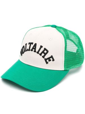 Zadig&Voltaire embroidered-logo mesh-panel cap - Green