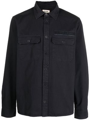 Zadig&Voltaire embroidered long-sleeved t-shirt - Blue