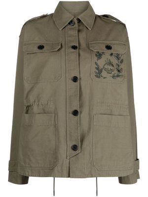 Zadig&Voltaire embroidered skull shirt jacket - Green