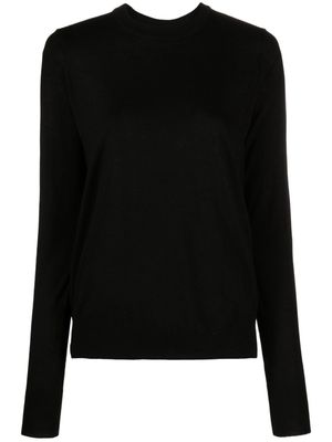 Zadig&Voltaire Emma asymmetric rear-slit wool jumper - Black