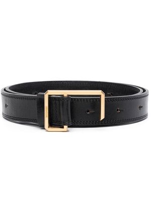 Zadig&Voltaire engraved-logo buckle leather belt - Black