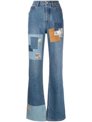 Zadig&Voltaire Evy patchwork straight-leg jeans - Blue