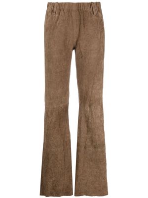 Zadig&Voltaire flared suede trousers - Brown