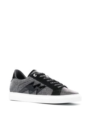 Zadig&Voltaire flash-detail glitter low-top trainers - Black