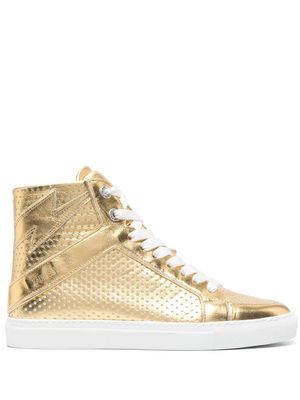 Zadig&Voltaire Flash hi-top sneakers - Gold
