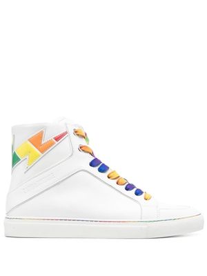 Zadig&Voltaire Flash Pride hi-top sneakers - White