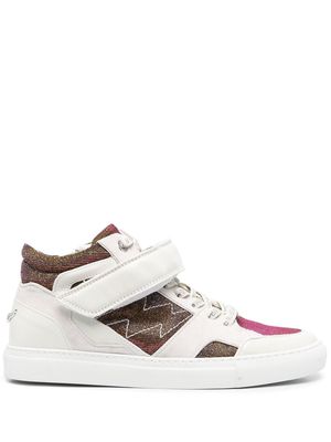 Zadig&Voltaire Flash sparkle high-top sneakers - Gold