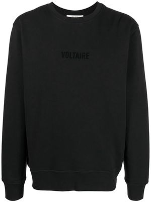 Zadig&Voltaire flocked-logo cotton sweatshirt - Black