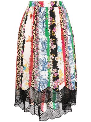 Zadig&Voltaire floral-print pleated skirt - Black