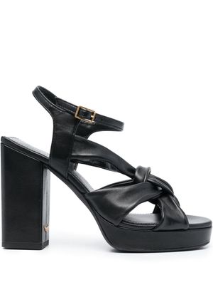 Zadig&Voltaire Forget Me Knot leather sandals - Black