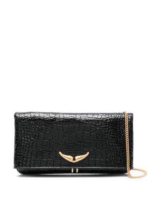 Zadig&Voltaire Goossens Rock embossed clutch bag - Black