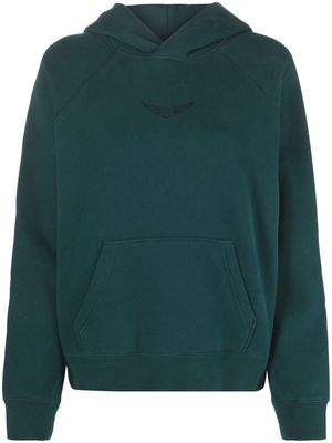 Zadig&Voltaire graphic-print cotton hoodie - Green