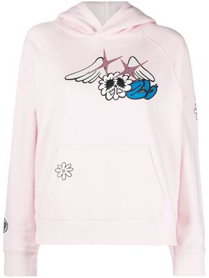 Zadig&Voltaire graphic-print cotton hoodie - Pink
