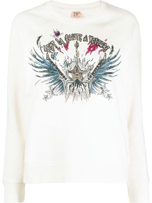 Zadig&Voltaire graphic-print cotton sweatshirt - Neutrals