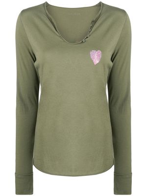 Zadig&Voltaire graphic-print long-sleeve T-shirt - Green
