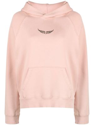 Zadig&Voltaire graphic-print pullover hoodie - Pink