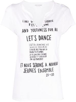 Zadig&Voltaire graphic-print short-sleeved organic cotton T-shirt - White