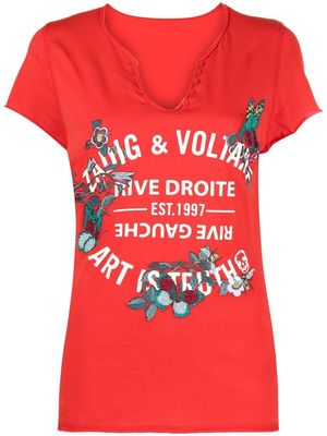 Zadig&Voltaire graphic-print T-shirt - Red