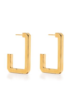 Zadig&Voltaire half-hoop rectangular earrings - Gold