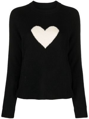 Zadig&Voltaire heart-motif cashmere jumper - Black