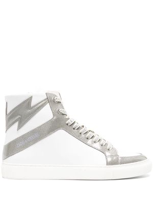 Zadig&Voltaire High Flash Infinity leather trainers - White