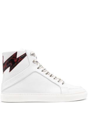 Zadig&Voltaire High Flash leather sneakers - White