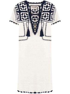 Zadig&Voltaire Imany crochet cotton mini dress - White
