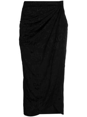 Zadig&Voltaire Jamelia jacquard draped silk skirt - Black