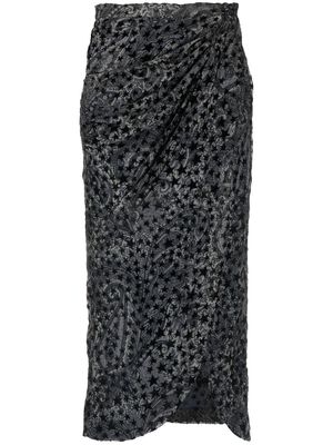 Zadig&Voltaire Jamelia star-print skirt - Black