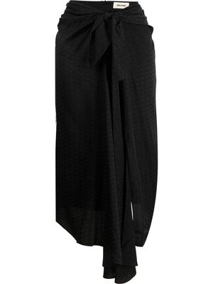 Zadig&Voltaire Janais ZV-print draped skirt - Black