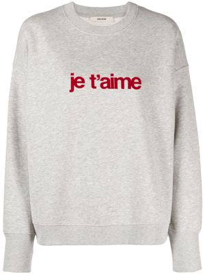 Zadig&Voltaire Je T'aime crew-neck sweatshirt - Grey