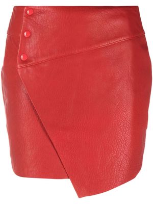 Zadig&Voltaire Junko Cuir leather miniskirt - Red