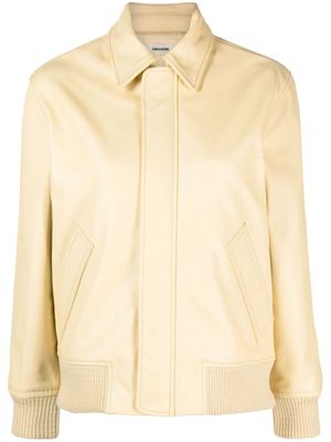 Zadig&Voltaire Kaia leather bomber jacket - Yellow