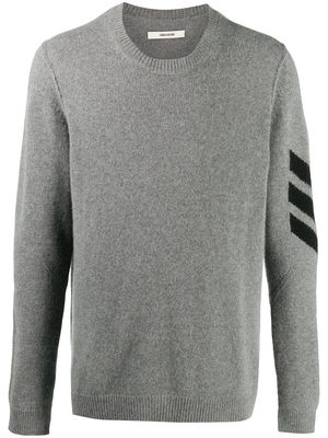 Zadig&Voltaire Kennedy arrow-intarsia jumper - Grey