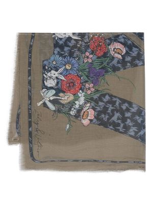 Zadig&Voltaire Kerry floral-print scarf - Green